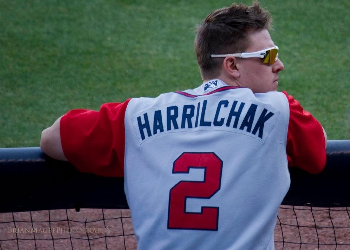 The back of Cory Harrilchak's number 2 jersey